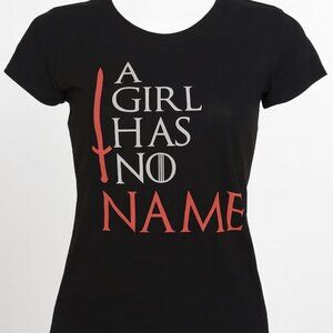 NWT Port & Company "A Girl Has No Name" Black Cotton T-Shirt XL